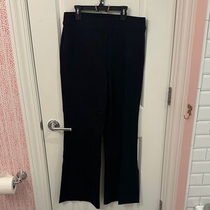 Spanx black flare leg side slit thick black pants leggings size large